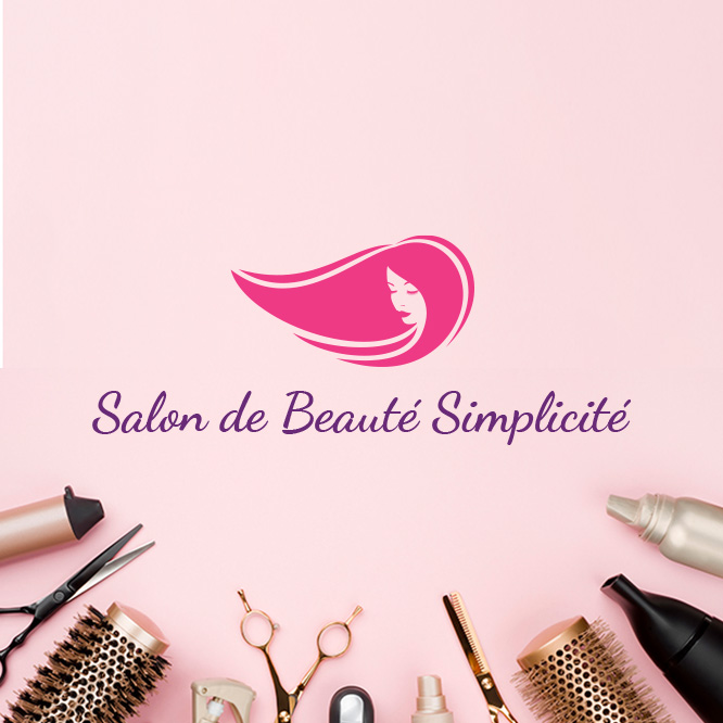 Exemple de logo personnalisé de salon de coiffure