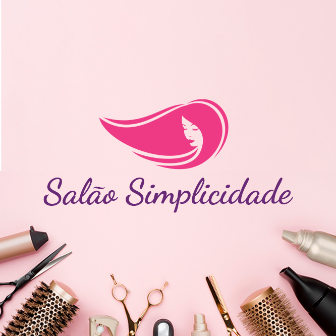 Exemplo de logotipo personalizado de salão de beleza