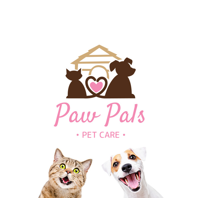 Example pet care custom logo