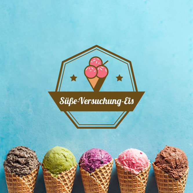 Beispiel für ein individuelles Eiscreme-Logo