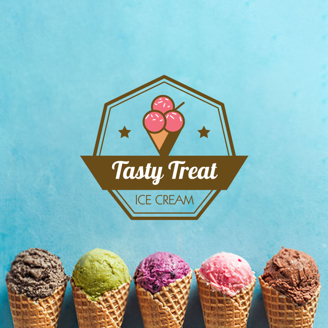 Example ice cream custom logo