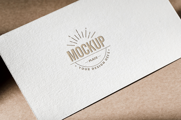 A white page with a logo design on it